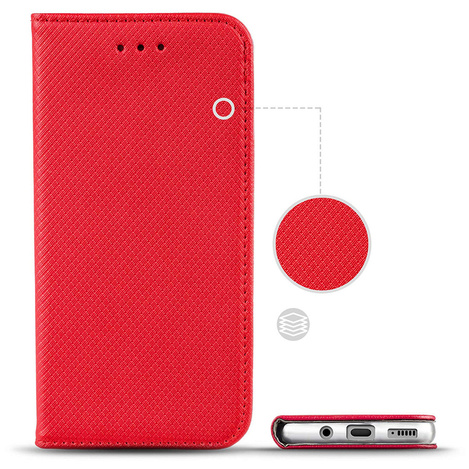 Etui Smart Magnet do Oppo Reno 12F 5G (Global) / 12FS 5G czerwone