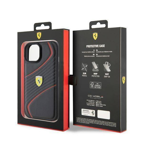 Ferrari FEHCP15SPTWK iPhone 15 6.1&quot; black/black hardcase Twist Metal Logo