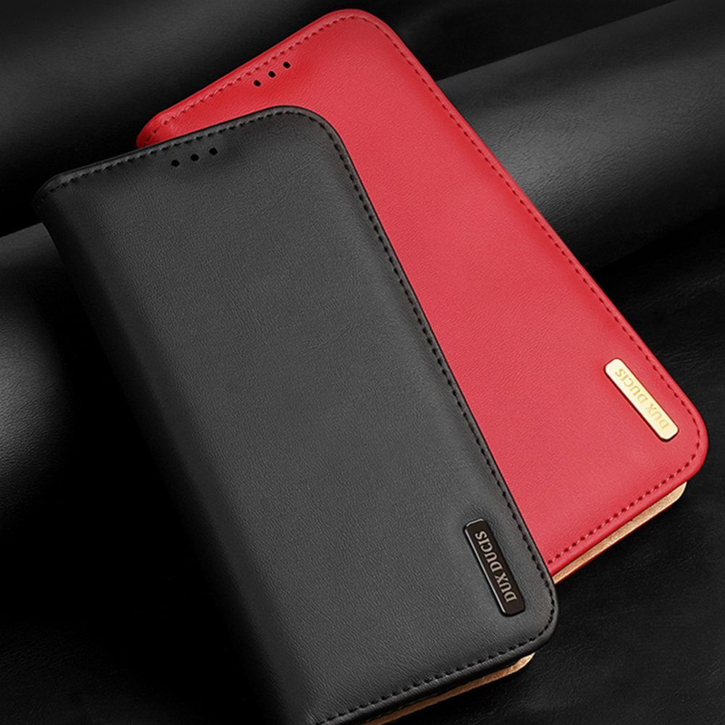 DUX DUCIS Hivo - skórzane etui portfelik do Samsung Galaxy S24 Plus czerwone