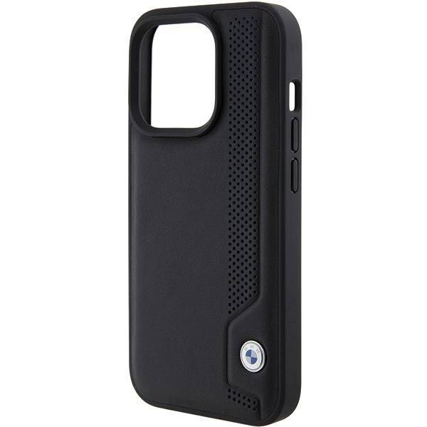 Original Case APPLE IPHONE 15 PRO MAX BMW Hardcase Leather Blue Dots (BMHCP15X22RBDK) black