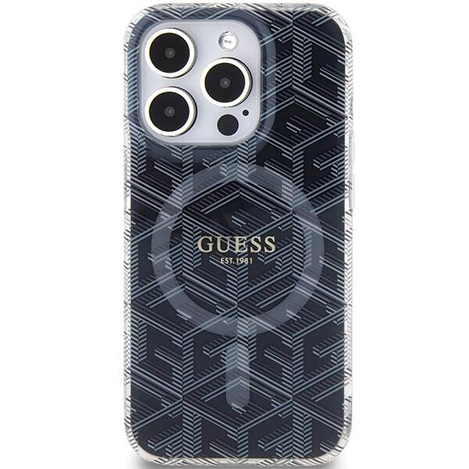 Oryginalne Etui APPLE IPHONE 15 PRO MAX Guess hardcase IML GCube MagSafe (GUHMP15XHGCUSTGK) czarne
