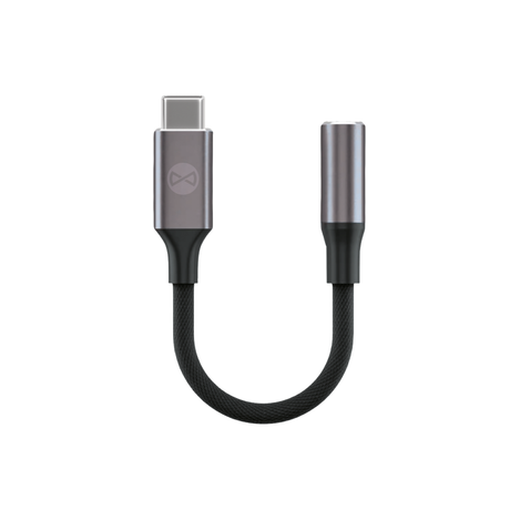Forever adapter audio AJC-01 jack 3,5 mm - USB-C czarny