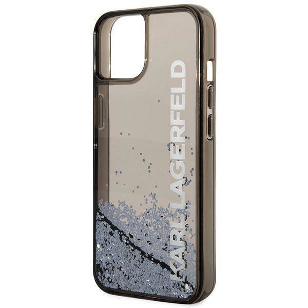 Karl Lagerfeld Liquid Glitter Translucent Elongated Logo Case – Etui iPhone 14 Plus (czarny)