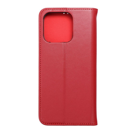 Kabura skórzana SMART PRO do XIAOMI Redmi 12C bordowy