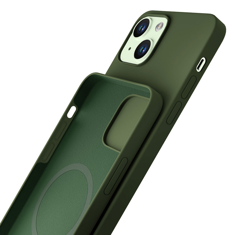 Apple iPhone 15 - 3mk Hardy Silicone MagCase Alpine Green