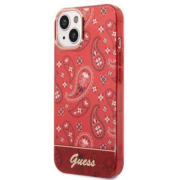 Guess Bandana Paisley - Etui iPhone 14 Plus (czerwony)
