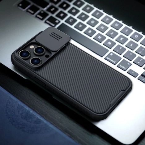 Nillkin CamShield Pro Magnetische Hülle iPhone 14 Pro Max Cover Kameraschutz Blau (mit MagSafe)