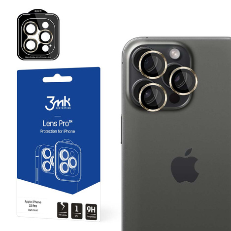 3MK LENS PROTECTION PRO IPHONE 15 PRO DARK GOLD