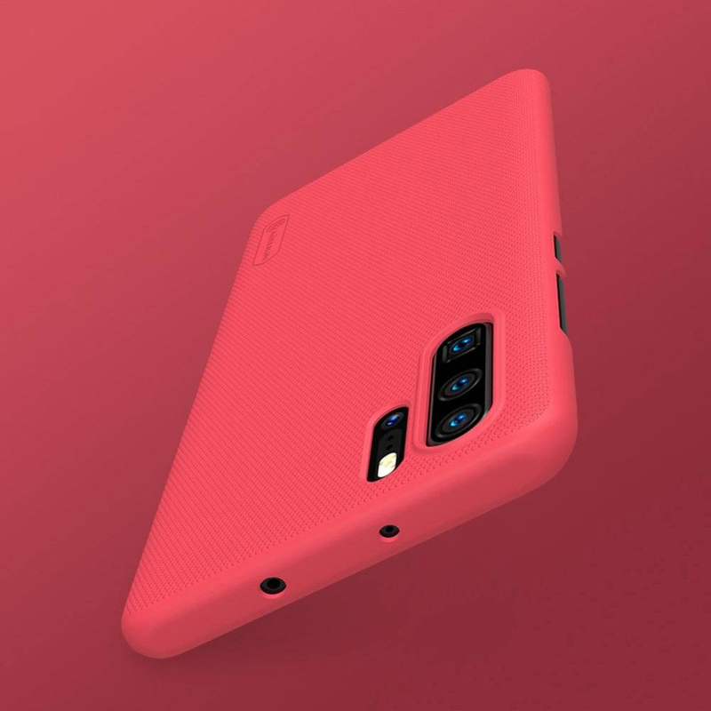 Nillkin Super Frosted Shield wzmocnione etui pokrowiec + podstawka Huawei P30 Pro czarny