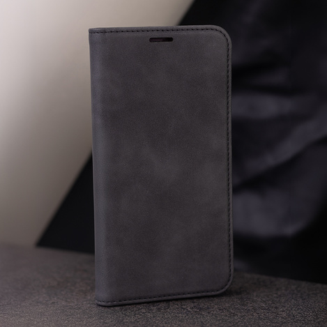 Etui Smart Suede do iPhone 16 Plus 6,7" czarne
