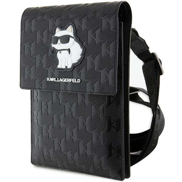 Bag Karl Lagerfeld Saffiano Monogram Choupette (KLWBSAKHPCK) black