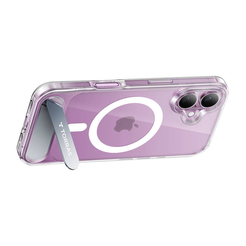 Etui Torras Pstand Series dla iPhone 16 (Przeźroczyste)