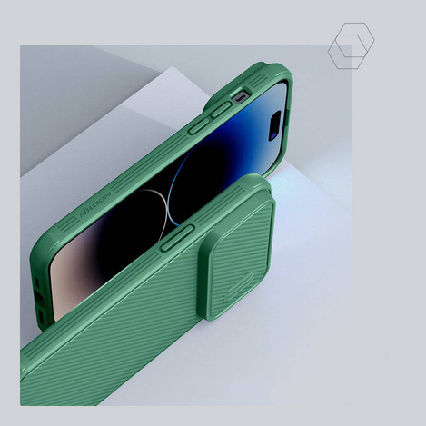Nillkin CamShield S Case for iPhone 14 Pro Max armored cover camera cover green