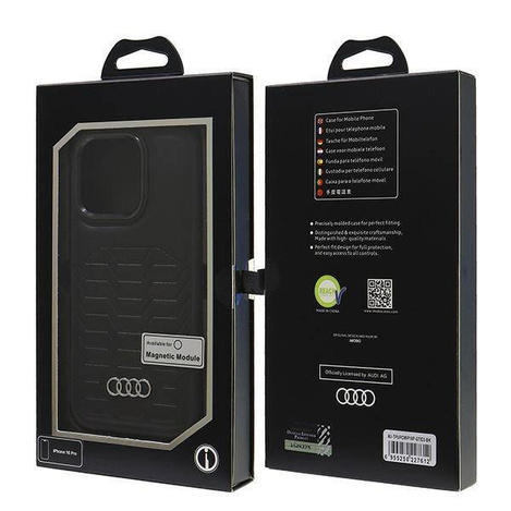 Audi nakładka Synthetic Leather MagSafe do iPhone 16 Pro 6.3" czarna