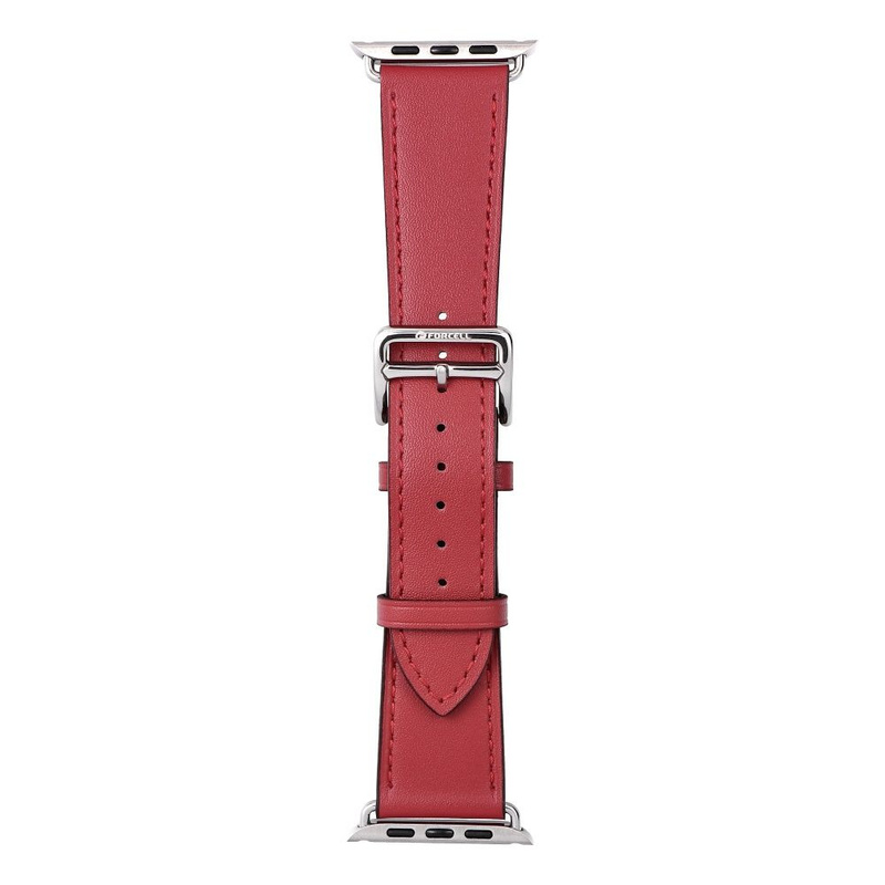 Pasek do Apple Watch Forcell F-Design FA20 magnetyczny skóra ekologiczna 42 / 44 / 45 / 49 mm czerwony