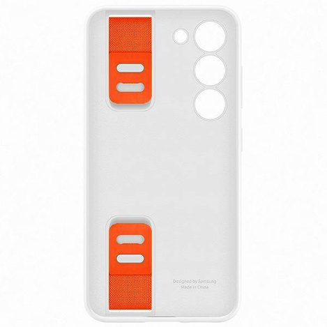 Samsung Silicone Grip Cover Case for Samsung Galaxy S23 silicone case with wrist strap white (EF-GS911TWEGWW)
