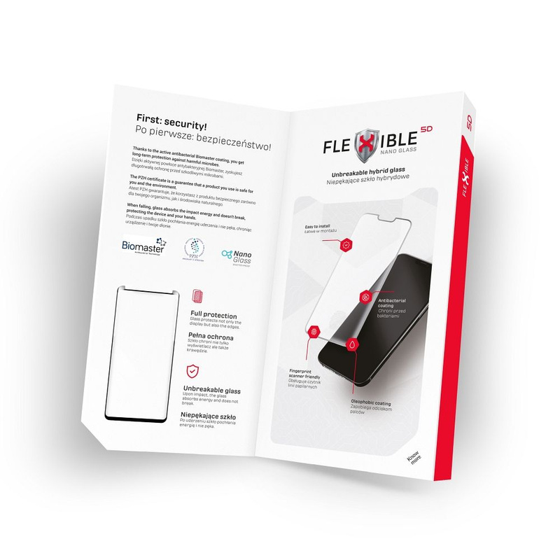 Szkło hybrydowe do iPhone 17 AIR Forcell Flexible 5D czarne