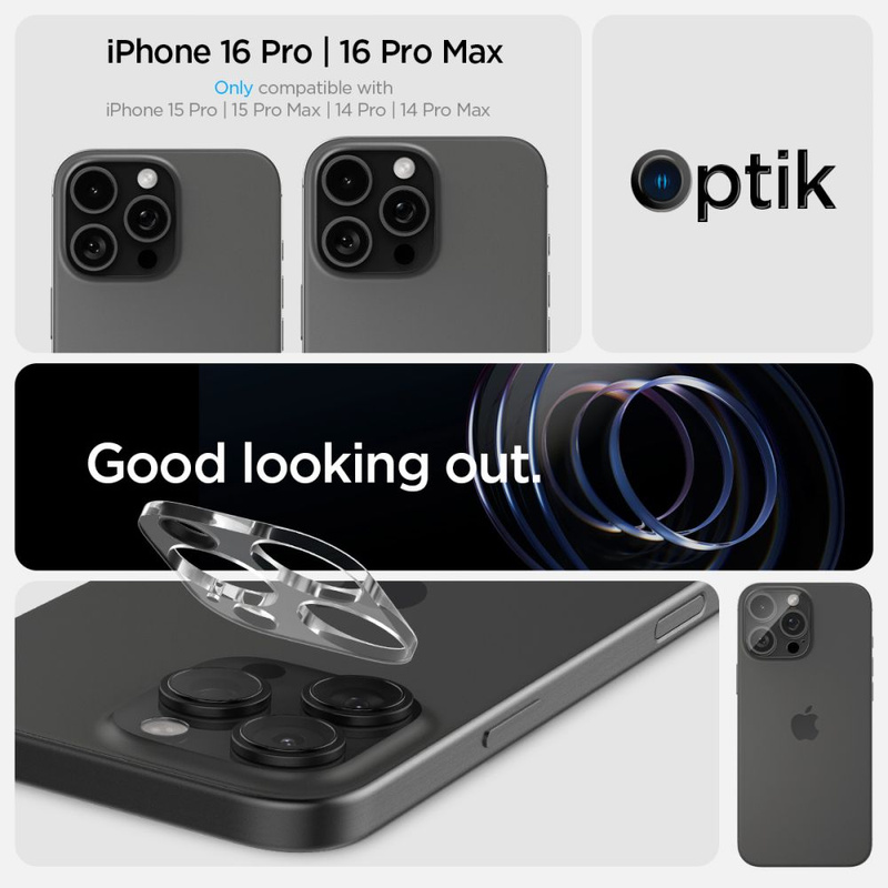 Spigen Optik.tR Kameraschutz für iPhone 14 Pro / Pro Max / 15 Pro / Pro Max - transparent 2 Stk.