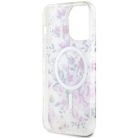 Guess GUHMP14XHCFWST iPhone 14 Pro Max 6.7" transparent hardcase Flower MagSafe