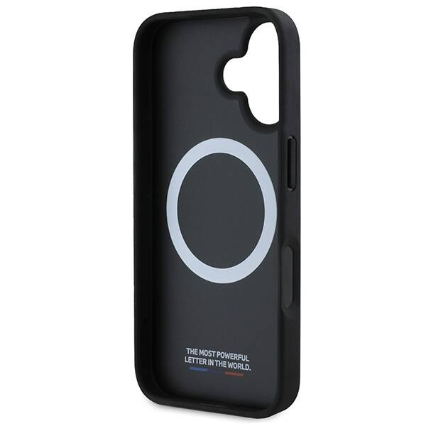 Original Case IPHONE 16 BMW Hardcase M Perforated & Stitched Line MagSafe (BMHMP16S23PUSPK) black