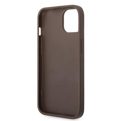 Guess GUHCP15MG4GFBR iPhone 15 Plus 6,7&quot; braun/braune Hartschale 4G Metall Gold Logo