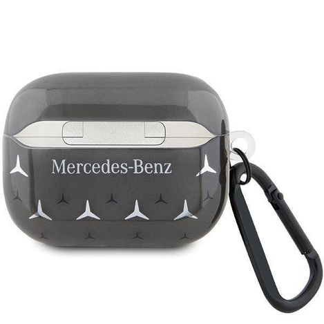 Original Case APPLE AIRPODS PRO 2 Mercedes Cover Large Star Pattern (MEAP28DPMGS) black