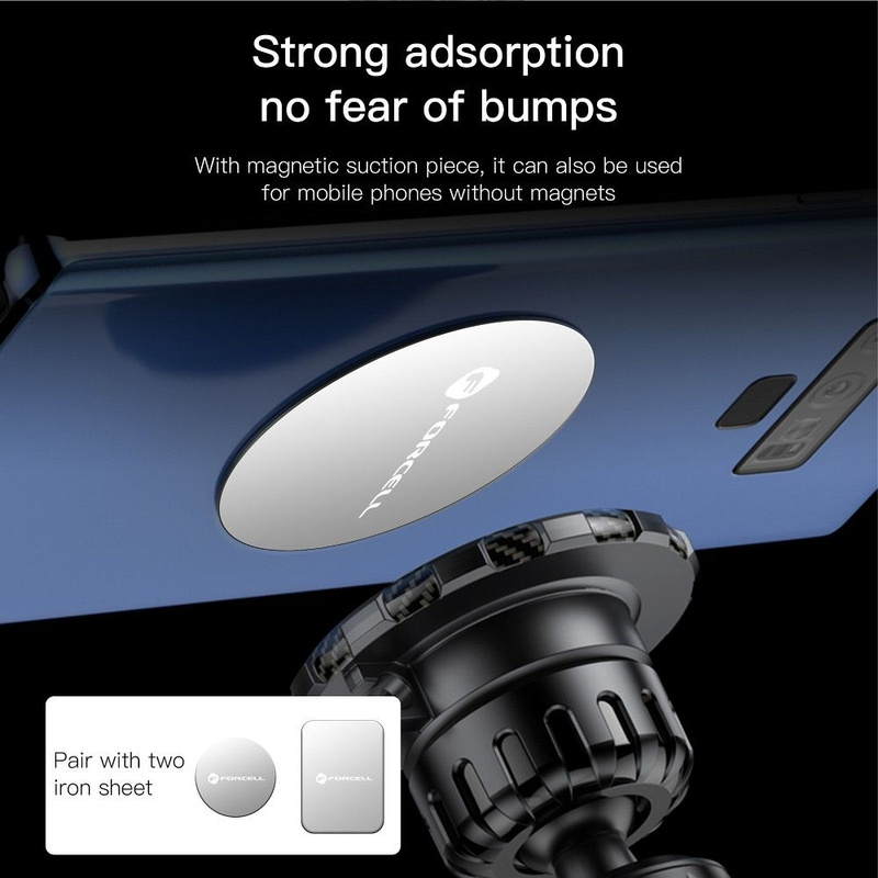 FORCELL F-Grip MagElite uchwyt samochodowy do kratki wlotu magnetyczny czarny