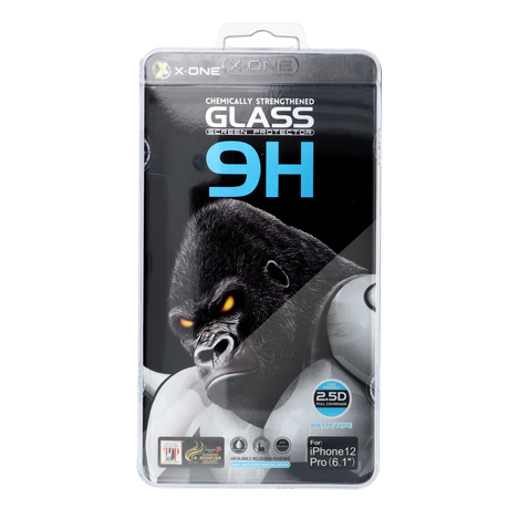 Szkło hartowane X-ONE Full Cover Extra Strong Matowe - do iPhone 16 Pro (full glue) czarny
