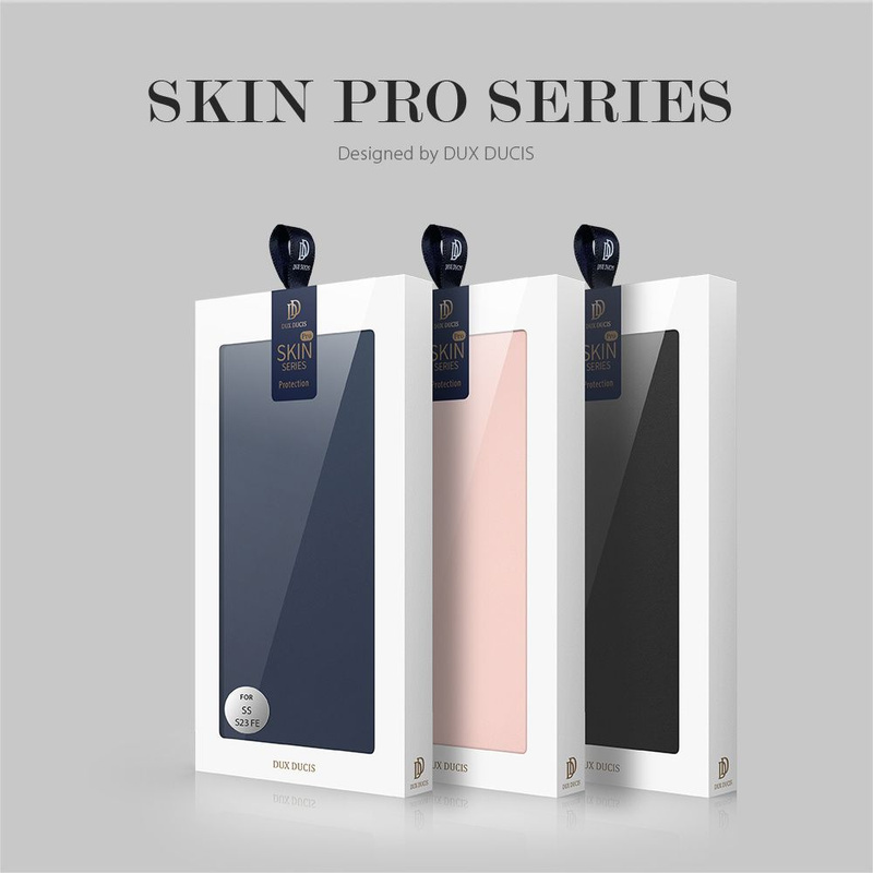 Brieftaschenetui mit Ständer für Samsung Galaxy S23 FE Dux Ducis Skin Pro – blau
