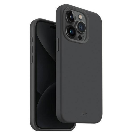 Case APPLE IPHONE 15 PRO UNIQ Lino Hue Magclick Charging gray