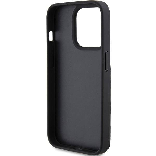 Etui Karl Lagerfeld Saffiano Cardslots and Stand Monogram Choupette do iPhone 15 Pro - czarne