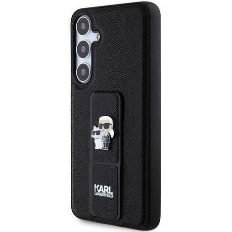Oryginalne Etui KARL LAGERFELD hardcase Gripstand Saffiano Karl&Choupette Pins KLHCS24MGSAKCPK do Samsung Galaxy S24 Plus czarny