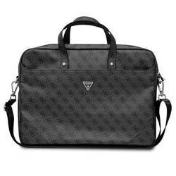 Oryginalne Etui LAPTOP 16" Guess Saffiano 4G Hot Stamp Triangle Logo czarne