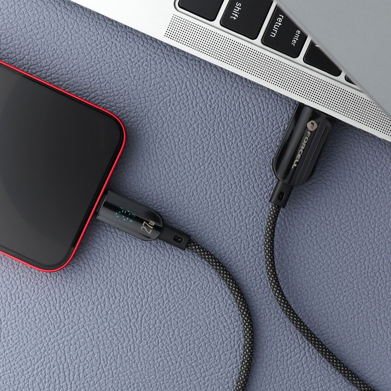 Kabel USB A do Lightning Forcell F-Energy 2,4A 12W Digital 1,2 m C273 czarny