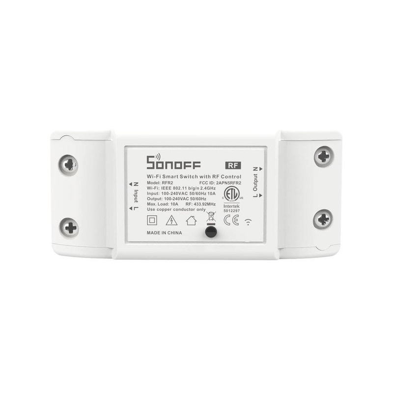 Sonoff RFR2 inteligentny bezprzewodowy przełącznik przekaźnik sterownik Wi-Fi 433 MHz RF biały (M0802010002)