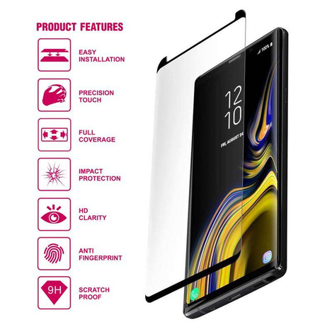 Crong Edge Glass 4D Full Glue - Szkło hartowane na cały ekran Samsung Galaxy S10+