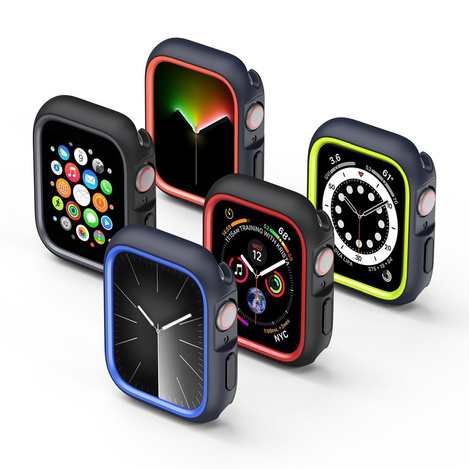 DUX DUCIS futerał BAMO do Apple Watch 7 / 8 / 9 45 mm czarno pomarańczowy