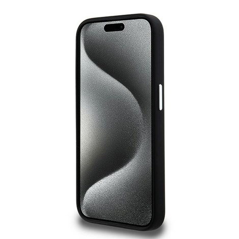 Oryginalne Etui KARL LAGERFELD hardcase Silicone Metal Script Logo KLHCP15LSCMSMVK do Iphone 15 Pro Czarny