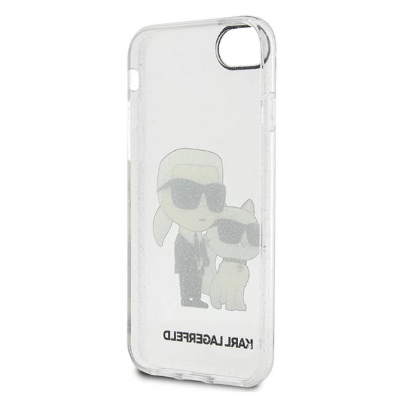 Karl Lagerfeld nakładka do iPhone 7 / 8 / SE KLHCI8HNKCTGT transparentne hardcase IML Glitter NFT Karl&Choupette
