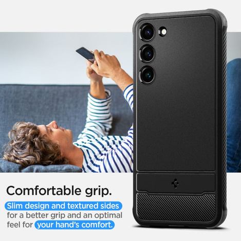 Spigen RUGGED ARMOR GALAXY S23 MATTE BLACK