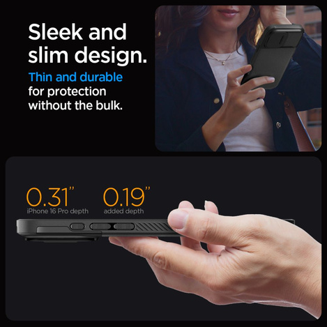 SPIGEN OPTIK ARMOR MAG MAGSAFE IPHONE 16 PRO MAX BLACK