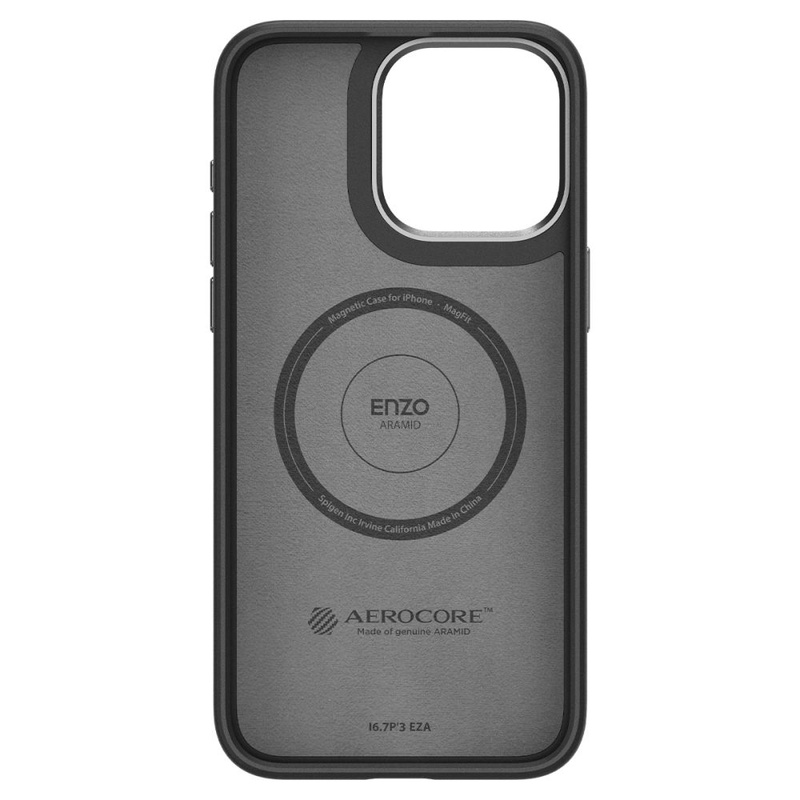 Etui Spigen Enzo Aramid Mag z MagSafe na iPhone 15 Pro Max - matowo-czarne