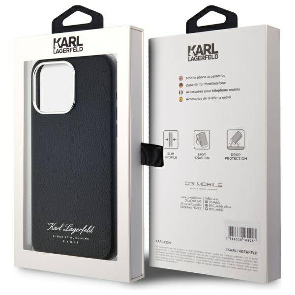 Etui Karl Lagerfeld Hotel RSG na iPhone 15 Pro Max  - czarne