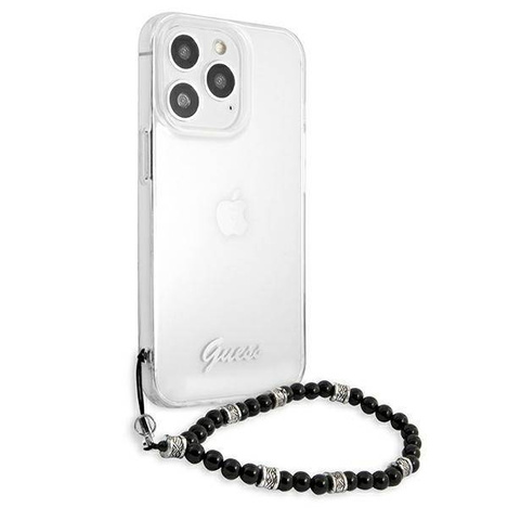 Guess nakładka do iPhone 13 Pro / 13 6,1" GUHCP13LKPSBK przeźroczysta hard case Black Pearl
