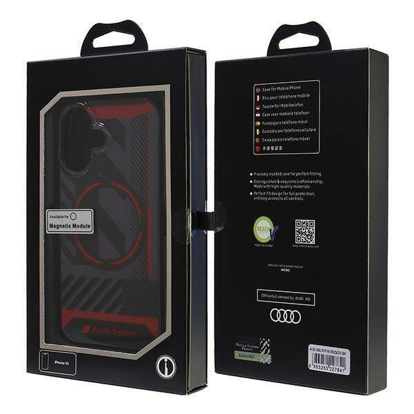 Audi nakładka IML Sport MagSafe do iPhone 16 6.1" czarna