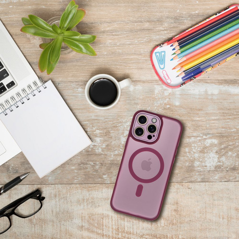 Futerał VARIETE MAG COVER kompatybilny z MagSafe do SAMSUNG S25 FE fioletowy