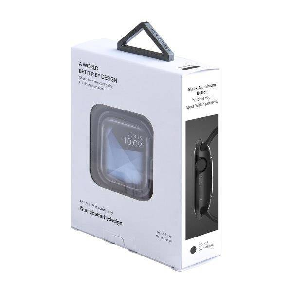 UNIQ etui Valencia Apple Watch Series 5/ 4 44MM szary/gunmetal grey