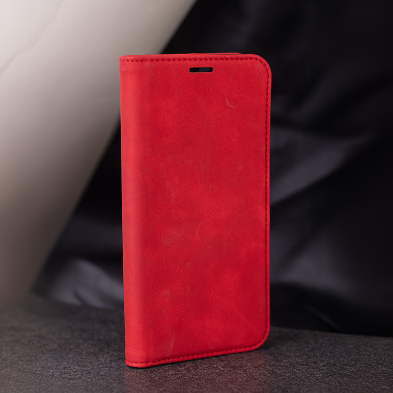 Etui Smart Suede do Samsung Galaxy A15 4G / A15 5G czerwone
