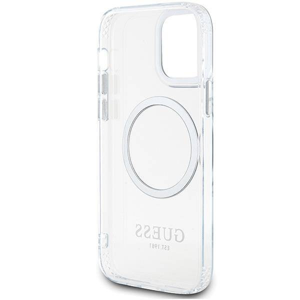 Guess GUHMP12MHTRMS iPhone 12/12 Pro 6.1" srebrny/silver hard case Metal Outline Magsafe