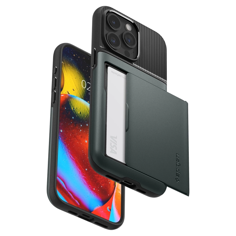 Spigen Slim Armor CS, Abgrundgrün – iPhone 15 Pro